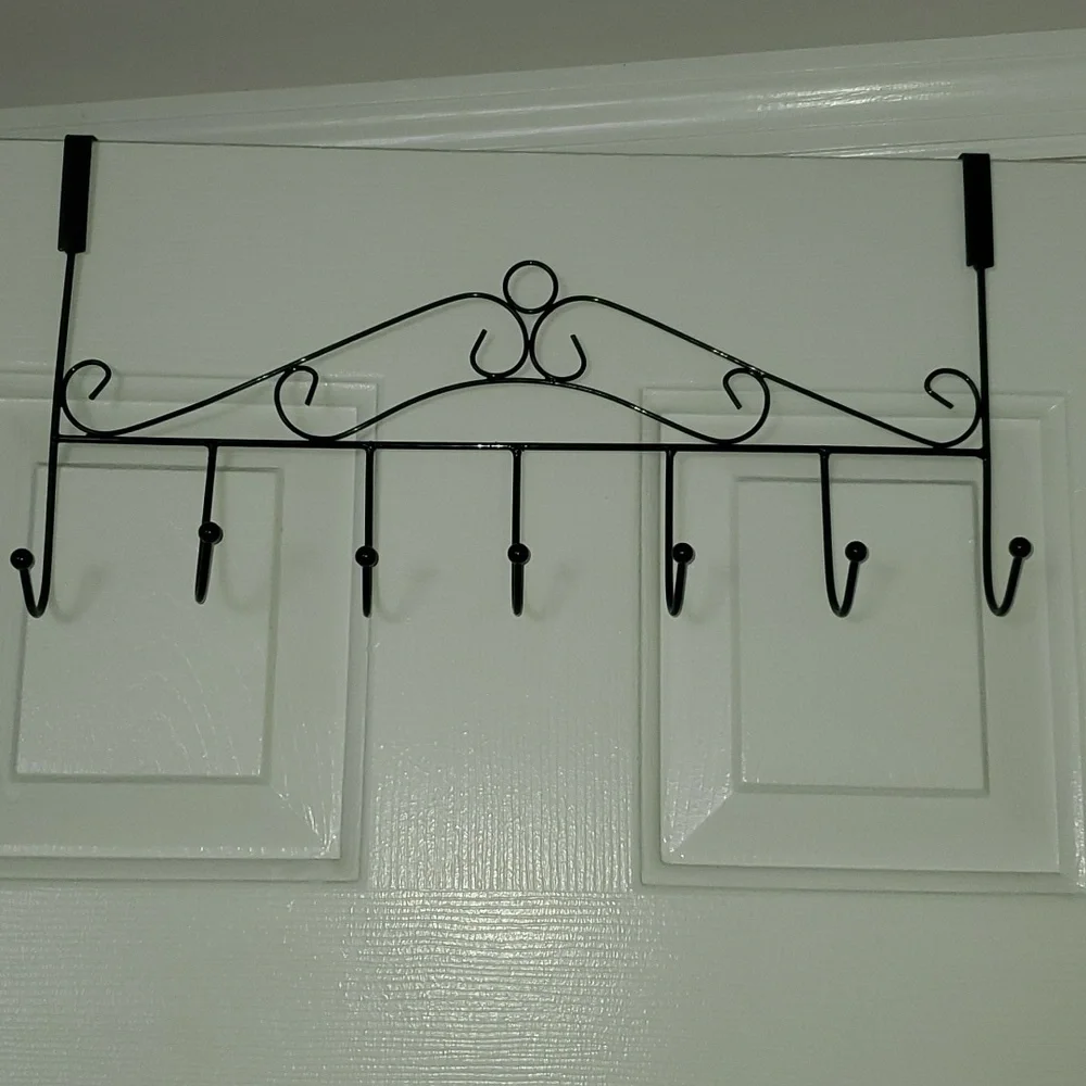New Over The Door Rack For Lightweight Jackets, Scarves, keys, towels, robe etc.